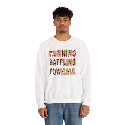 Cunning Baffling Powerful dtg Crewneck Sweatshirt