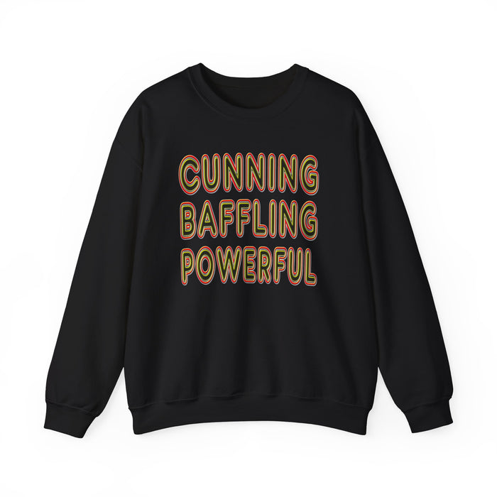 Cunning Baffling Powerful dtg Crewneck Sweatshirt