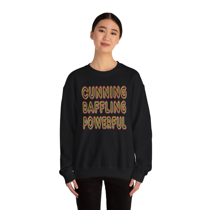 Cunning Baffling Powerful dtg Crewneck Sweatshirt