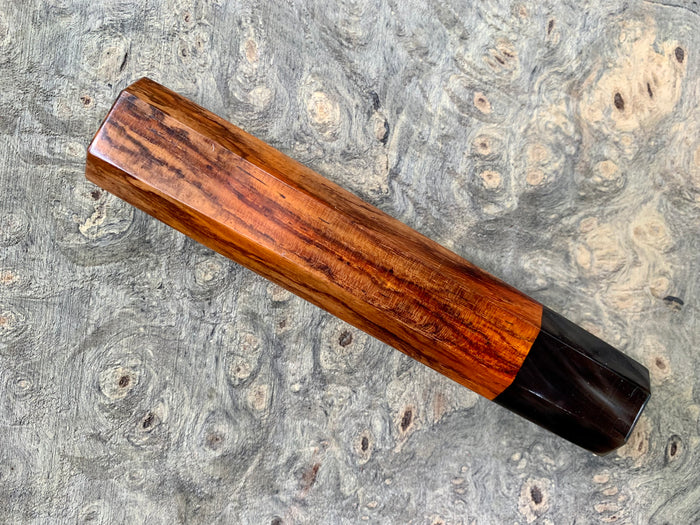 Custom Japanese Knife handle (wa handle)  for 240mm -  Figured Siamese Rosewood and horn