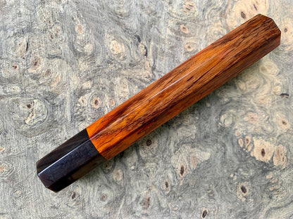 Custom Japanese Knife handle (wa handle)  for 240mm -  Figured Siamese Rosewood and horn