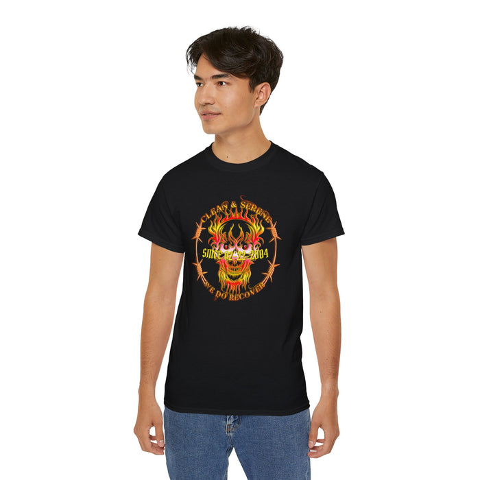 Custom NA Flaming Skull dtg Tee