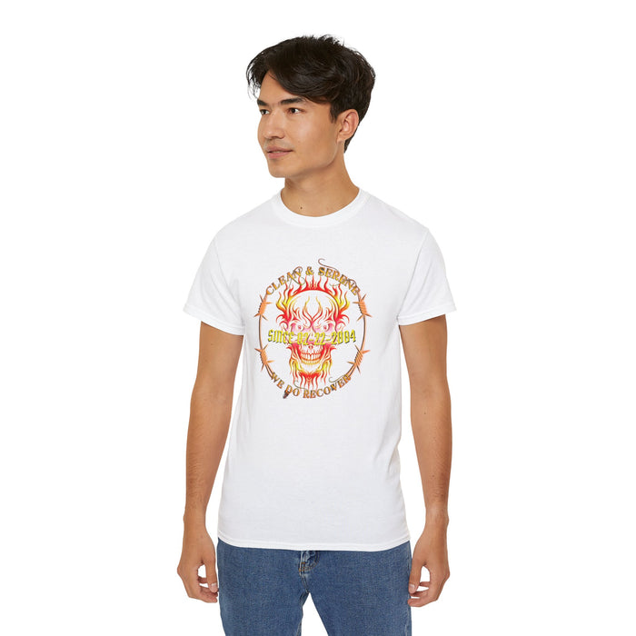 Custom NA Flaming Skull dtg Tee