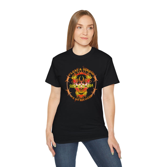 Custom NA Flaming Skull dtg Tee