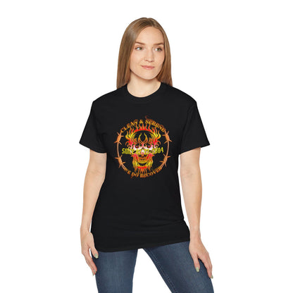 Custom NA Flaming Skull dtg Tee