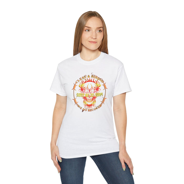 Custom NA Flaming Skull dtg Tee