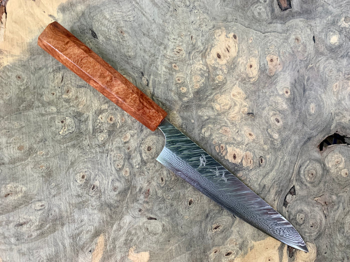 Custom Yu Kurosaki Fujin VG10 150 mm chef petty/utility - Siamese Rosewood