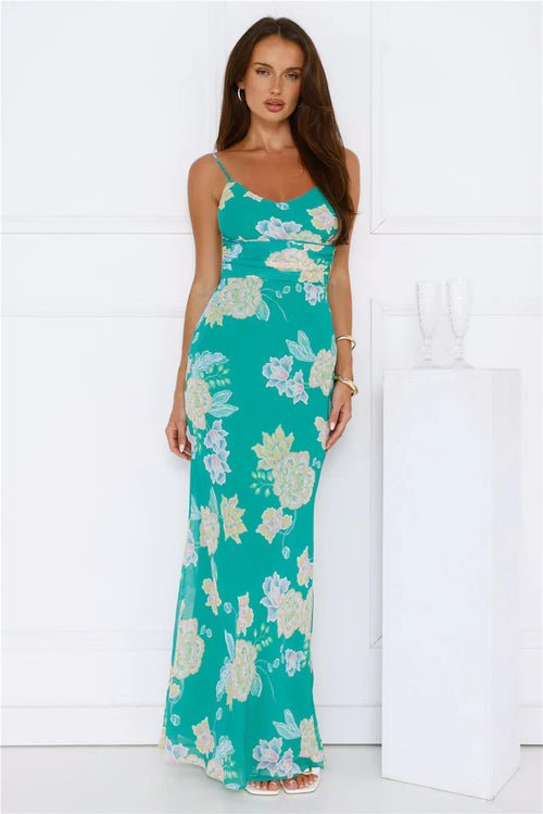 Radiant Energy Maxi Dress Green