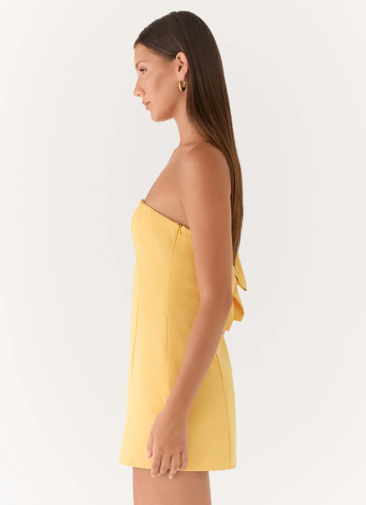 Honey Bow Mini Dress - Yellow