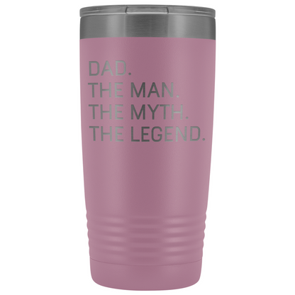 Dad Gifts Dad The Man The Myth The Legend Stainless Steel Vacuum Travel Mug Insulated Tumbler 20oz $31.99 | Light Purple Tumblers