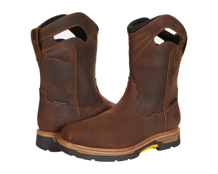 Dan Post Men's Brown Leather Thunderhead Waterproof Slip Resistant Work Boots DP56423