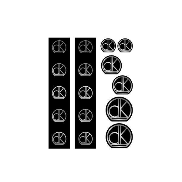 DK - Hub and parts decal pack BLACK
