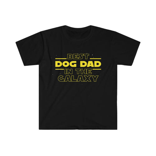 Dog Dad Gifts Funny Dog Lover Shirt Best Dog Dad In The Galaxy Mens T-Shirt