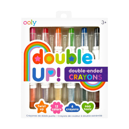 Double Up!: Double-Ended Crayons (Set of 6 Crayons / 12 Colors) - Wee Bee Baby Boutique