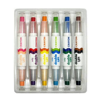 Double Up!: Double-Ended Crayons (Set of 6 Crayons / 12 Colors) - Wee Bee Baby Boutique