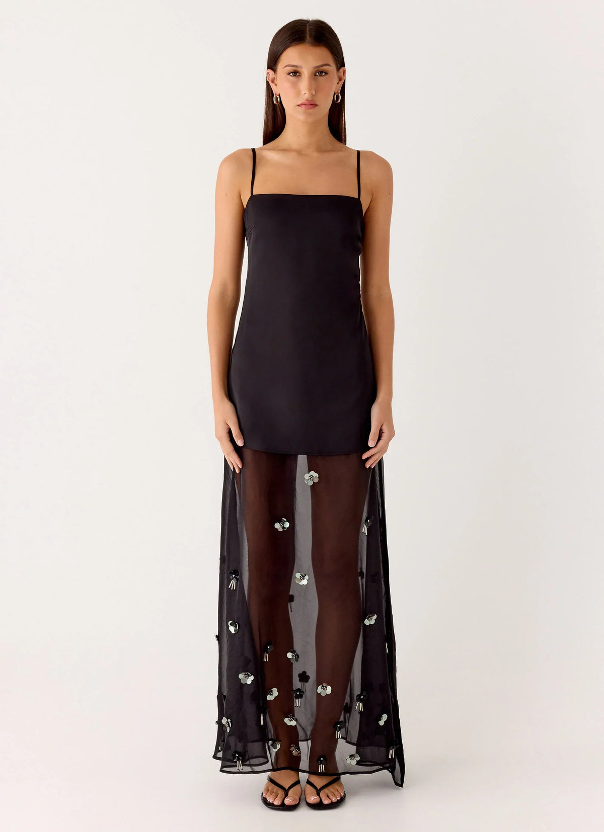 Jesiah Embellished Maxi Dress - Black