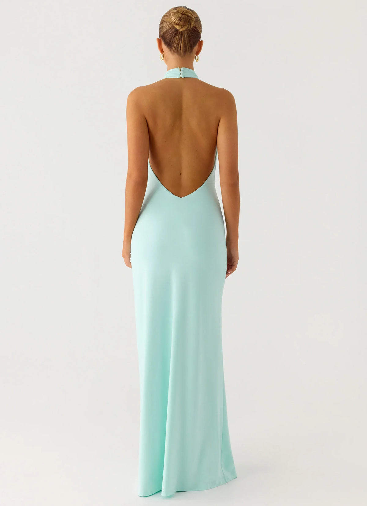 Mougleta Backless Maxi Dress - Aqua