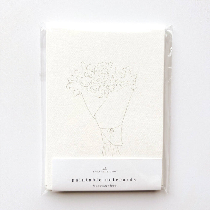 Emily Lex Love, Sweet Love, Paintable Notecards - Pine & Moss