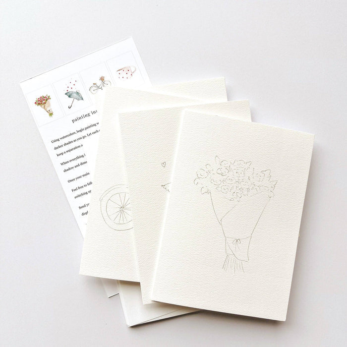 Emily Lex Love, Sweet Love, Paintable Notecards - Pine & Moss