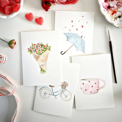 Emily Lex Love, Sweet Love, Paintable Notecards - Pine & Moss