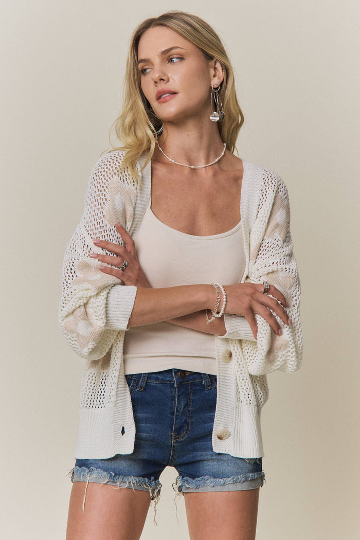 FLORAL SWEATER CARDIGAN
