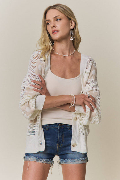 FLORAL SWEATER CARDIGAN