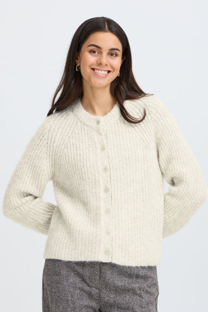 Fransa FrCharleen Cardigan Oatmeal - Precious Sparkle