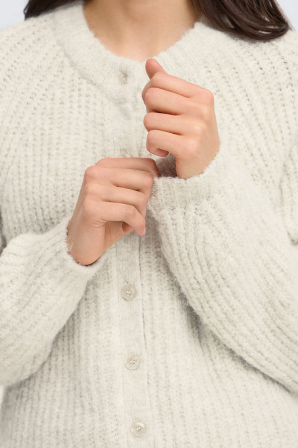 Fransa FrCharleen Cardigan Oatmeal - Precious Sparkle
