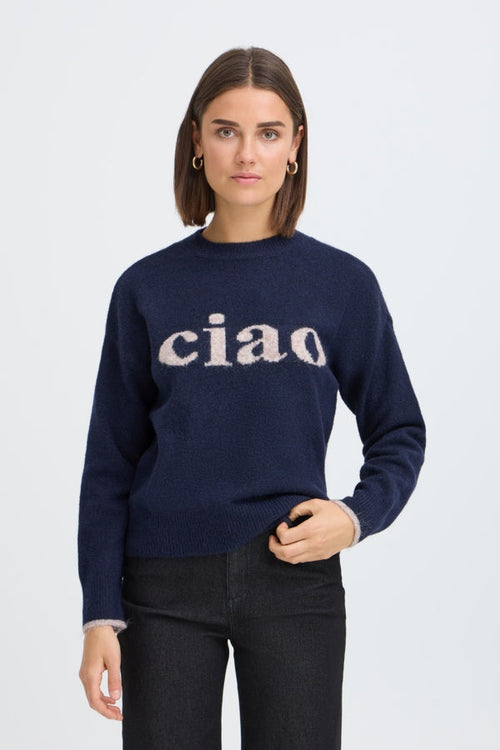 Fransa Frflorence Pullover in Salute Ciao - Precious Sparkle