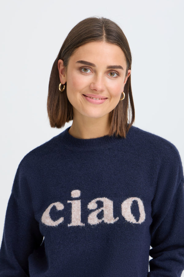 Fransa Frflorence Pullover in Salute Ciao - Precious Sparkle