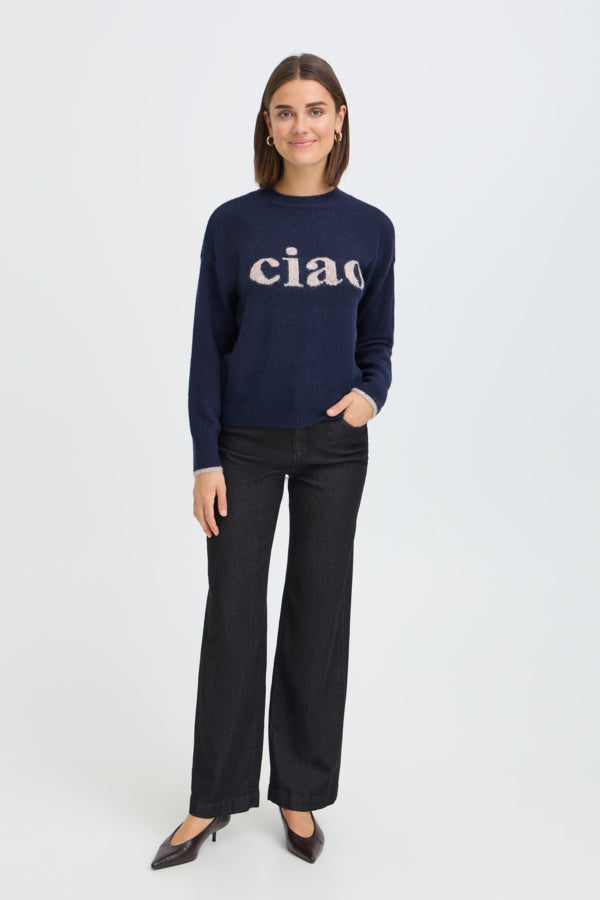 Fransa Frflorence Pullover in Salute Ciao - Precious Sparkle