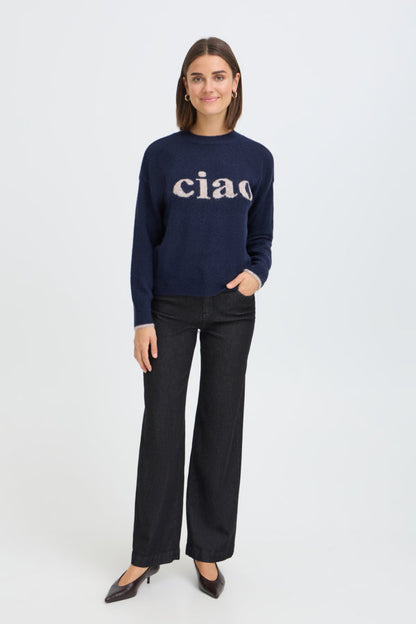 Fransa Frflorence Pullover in Salute Ciao - Precious Sparkle
