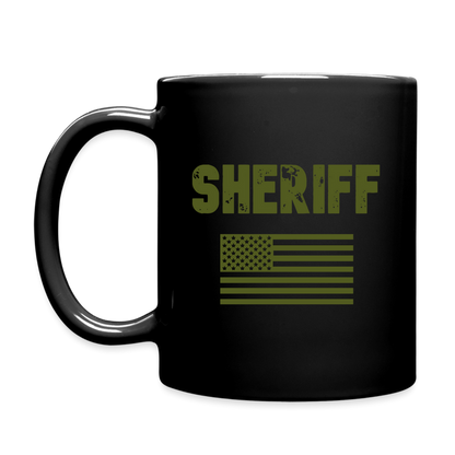 Full Color Mug - Sheriff/Flag - OD Green - black