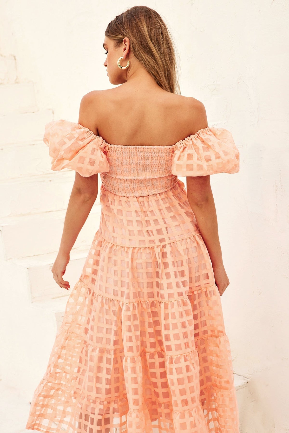 Gin Midi Dress - Peach