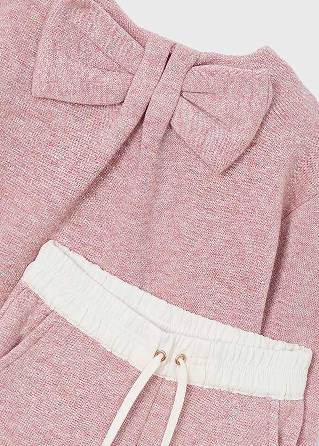 Girl 2-Piece Knit Pants and Sweater Set - Makeup Pink - Wee Bee Baby Boutique