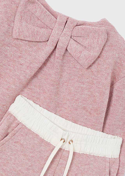 Girl 2-Piece Knit Pants and Sweater Set - Makeup Pink - Wee Bee Baby Boutique