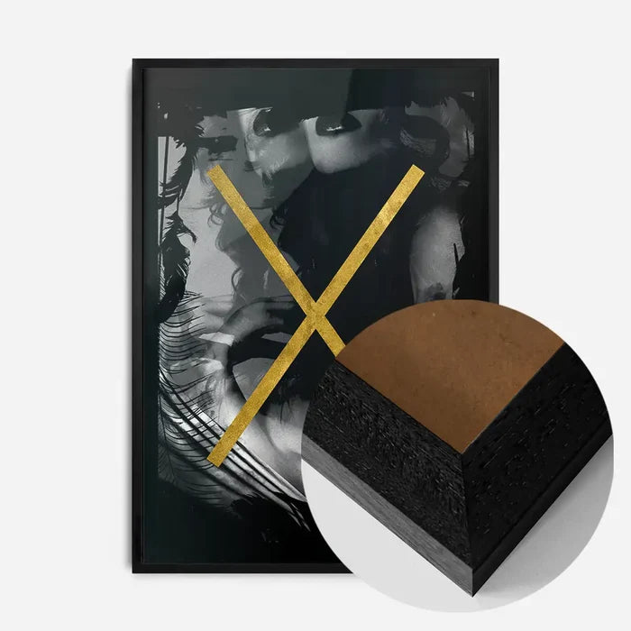 21x30cm | 8¼ x 11¾in / Black Wood Frame