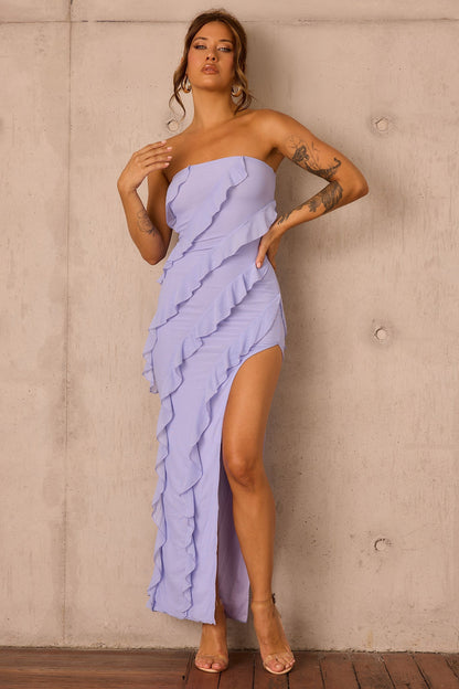 Gold Rush Maxi Dress - Cornflower