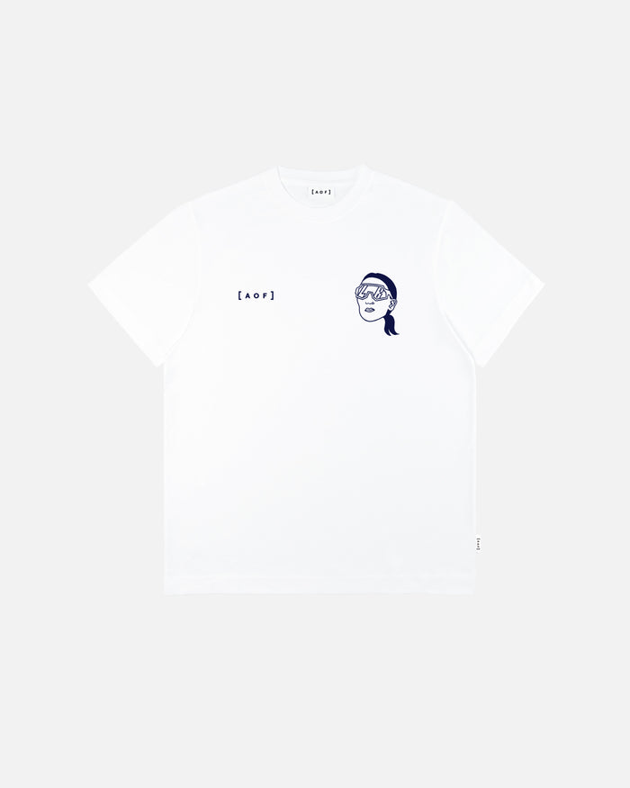 ART OF Good Times Tee | LBJ White Graphic Women's Football T-Shirt