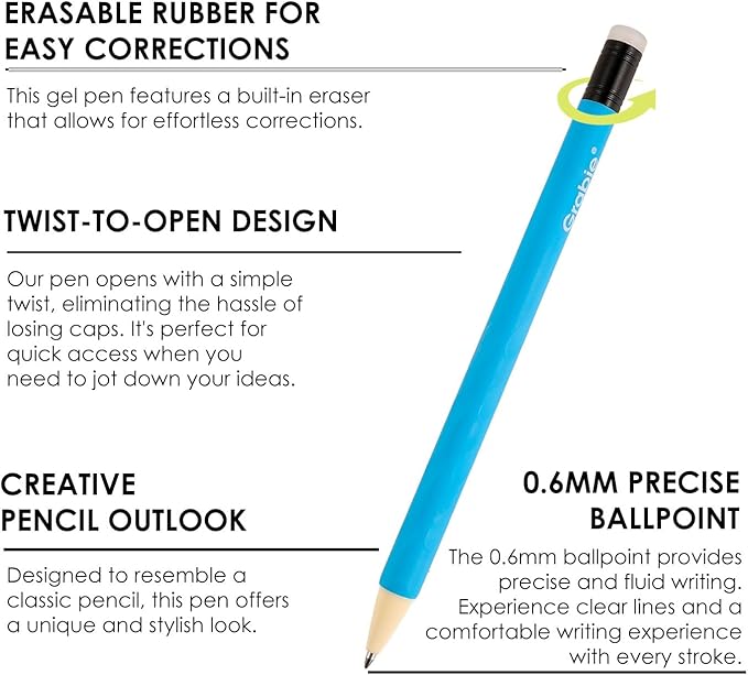 Grabie Medium Point Erasable Gel Pens | Whimsical Whirls