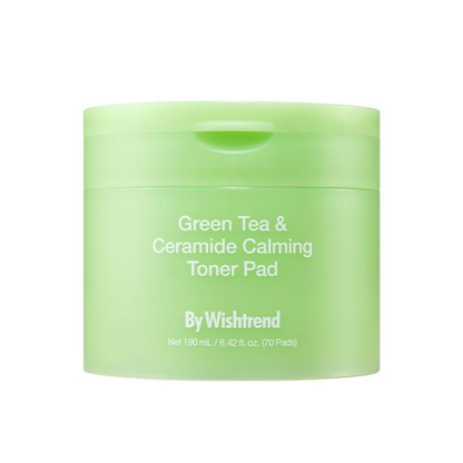 By Wishtrend Green Tea & Ceramide Calming Toner Pad Nudie Glow Australia