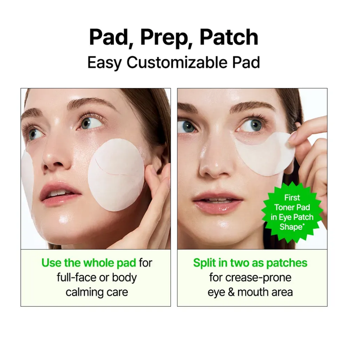 By Wishtrend Green Tea & Ceramide Calming Toner Pad Nudie Glow Australia