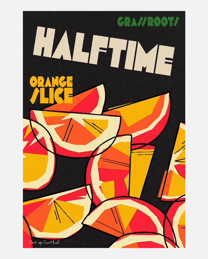 ART OF Halftime Slice Framed Grassroots Football Print | Wall Art