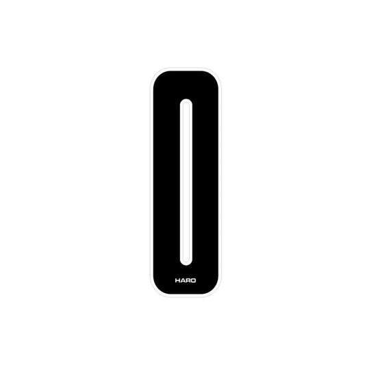 Haro - Stadium plate number #0 decal - Black White