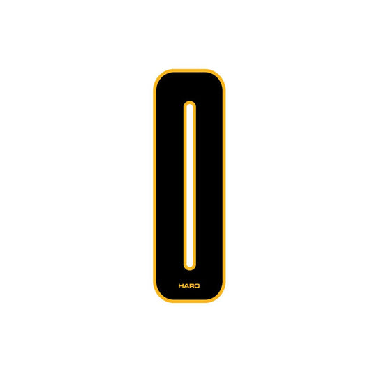 Haro - Stadium plate number #0 decal - Black Yellow