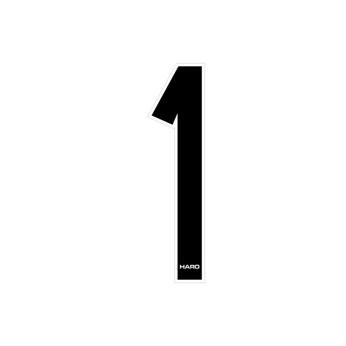 Haro - Stadium plate number #1 decal - Black White