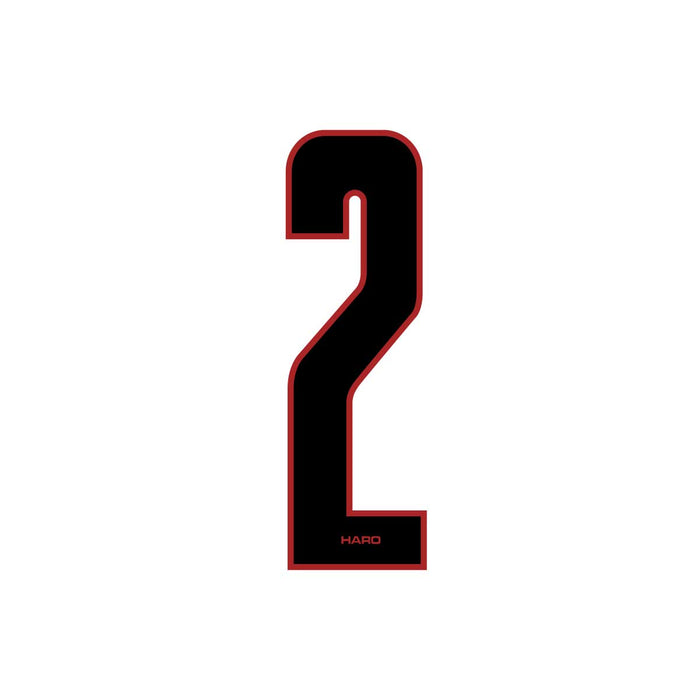 Haro - Stadium plate number #2 decal - Black Red