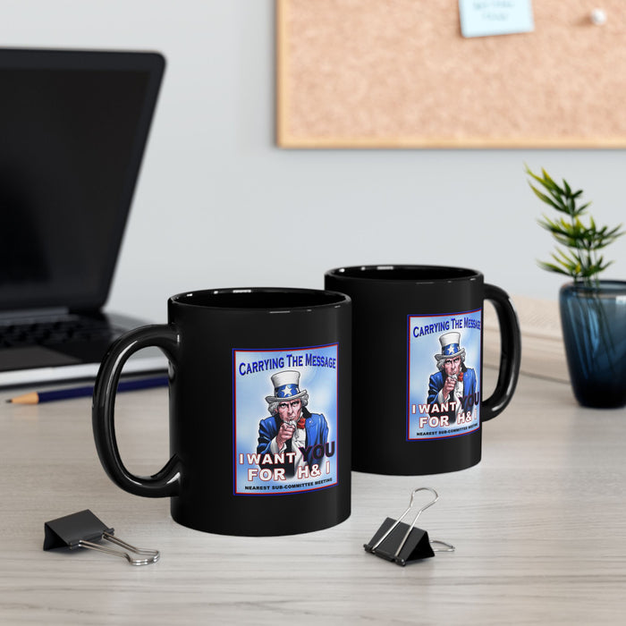 H&I Uncle Sam I Want You 11/15oz NA Ceramic Mug