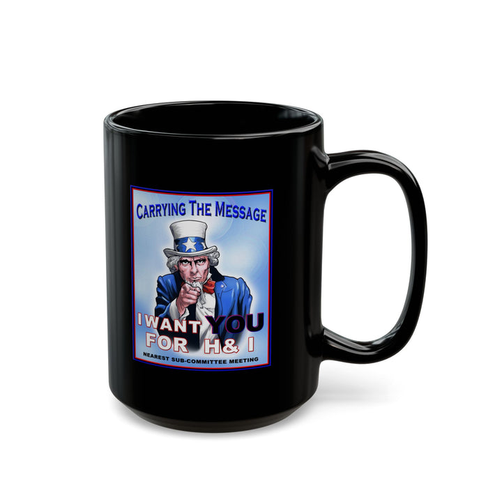 H&I Uncle Sam I Want You 11/15oz NA Ceramic Mug