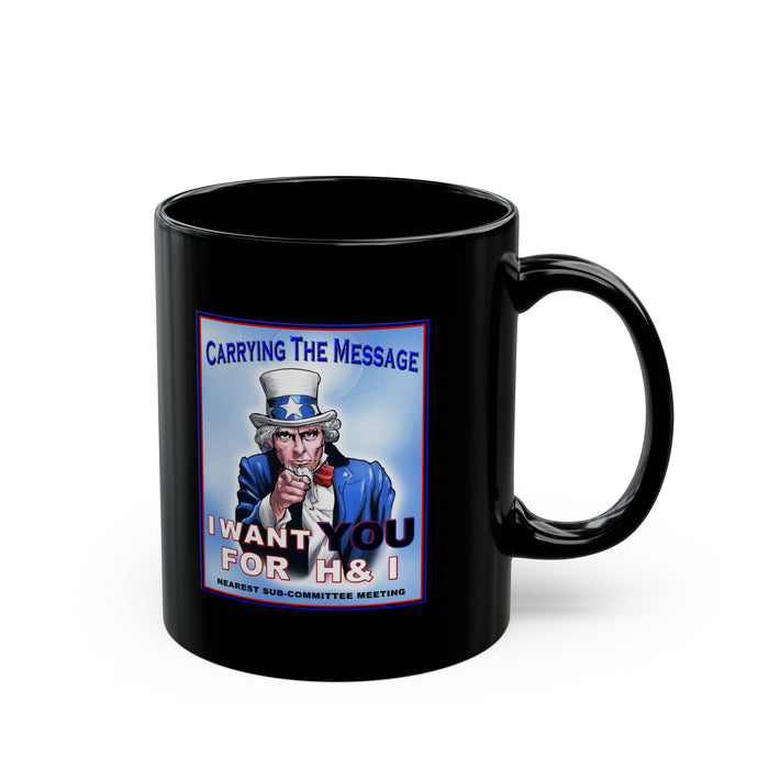 H&I Uncle Sam I Want You 11/15oz NA Ceramic Mug